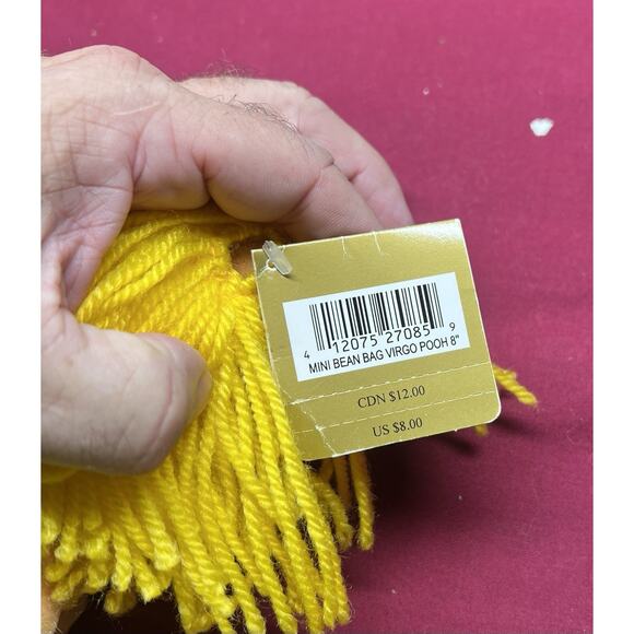 Virgo Winnie The Pooh 8” Mini Bean Bag Plush Disney Store Zodiac Astrology - Picture 6 of 6